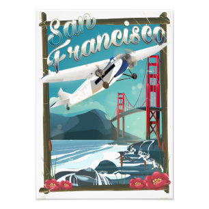 San Francisco Flight Reiseplakat Fotodruck