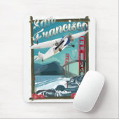 San Francisco Flight Reiseplakat Mousepad (Mit Mouse)