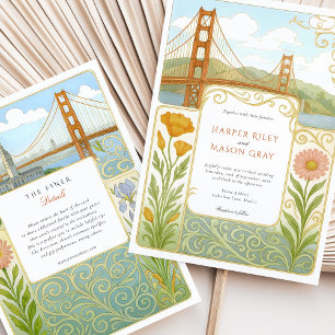 San Francisco Floral Wedding Einladung