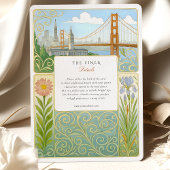 San Francisco Floral Wedding Einladung