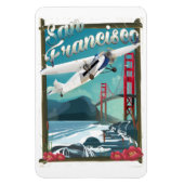 San Francisco Flug-Reiseplakat Magnet (Vertikal)