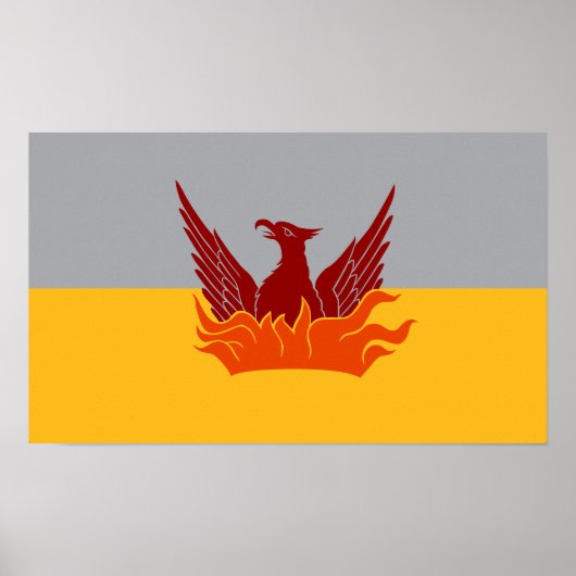 San Francisco Fog & Gold Flag PRINT Poster (Vorne)