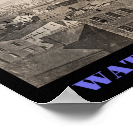 San Francisco Foggy Waterfront Panorama ca 1850 Poster (Ecke)