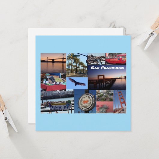 San Francisco Foto Collage Karte (Vorderseite/Rückseite Beispiel)