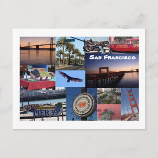 San Francisco Foto Collage Postkarte