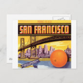 San Francisco-Früchte Postkarte (Vorne/Hinten)
