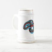 San Francisco Garter Schlange Cartoon Illustration Bierglas (Vorderseite Links)