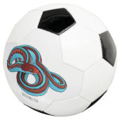 San Francisco Garter Schlange Cartoon Illustration Fußball (Dreiviertel)