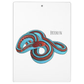 San Francisco Garter Schlange Cartoon Illustration Klemmbrett (Rückseite)