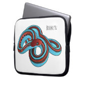 San Francisco Garter Schlange Cartoon Illustration Laptopschutzhülle (Vorderseite Links)