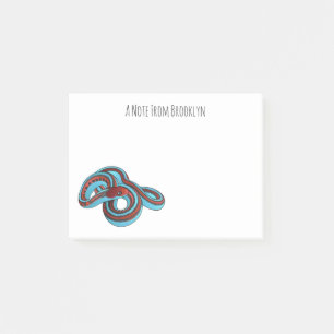 San Francisco Garter Schlange Cartoon Illustration Post-it Klebezettel