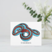 San Francisco Garter Schlange Cartoon Illustration Postkarte (Stehend Vorderseite)