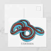 San Francisco Garter Schlange Cartoon Illustration Postkarte (Vorne/Hinten)