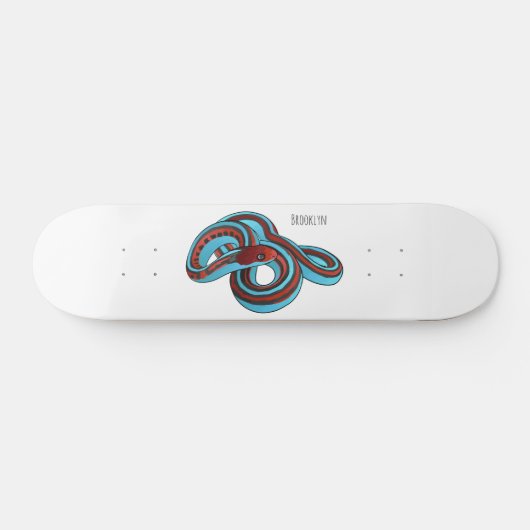 San Francisco Garter Schlange Cartoon Illustration Skateboard (Horizontal)