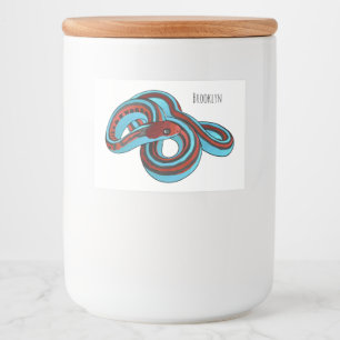San Francisco garter snake cartoon illustration Lebensmitteletikett