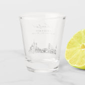 San Francisco Gastgeschenk Hochzeit Personalisiert Schnapsglas (Rückseite)