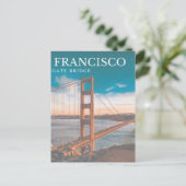 San Francisco Gate Bridge Postkarte (Stehend Vorderseite)