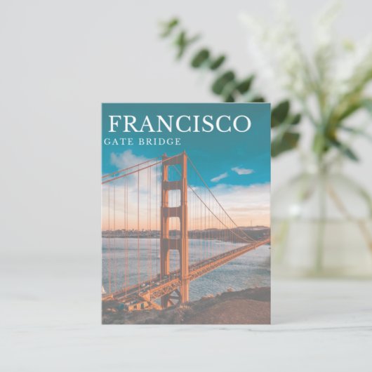 San Francisco Gate Bridge Postkarte (Stehend Vorderseite)