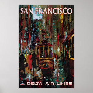 San Francisco Gemälde Jack Laycox Kunstdruck Delta Poster