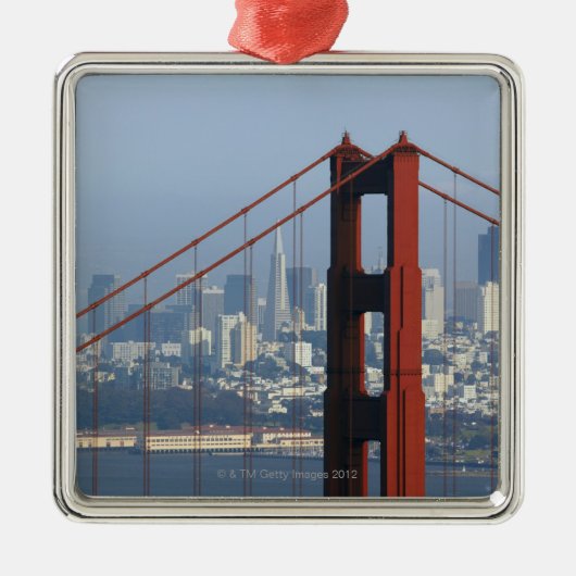 San Francisco gesehene Abflussrinne Golden Silbernes Ornament (Vorne)