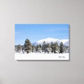 San Francisco Gipfel in Snow Arizona Fotografie Leinwanddruck (Vorderseite)