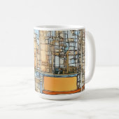 "San Francisco Girl Cartoon Tasse" Kaffeetasse (VorderseiteRechts)