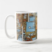 "San Francisco Girl Cartoon Tasse" Kaffeetasse (Links)