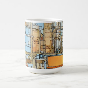 "San Francisco Girl Cartoon Tasse" Kaffeetasse