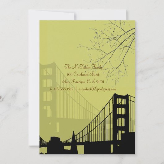 SAN FRANCISCO/GOLDEN GATE/ANNOUCEMENT/DIENE FARBE ANKÜNDIGUNG (Rückseite)