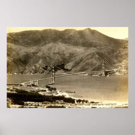 San Francisco, Golden Gate Bridge, 1930er Vintag Poster (Vorne)