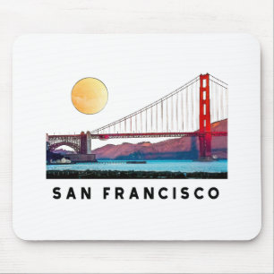 San Francisco Golden Gate Bridge Architecture Art Mousepad