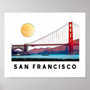 San Francisco Golden Gate Bridge Architektur Poster