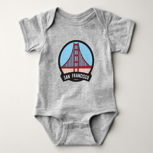 San Francisco - Golden gate bridge Baby Strampler (Vorderseite)