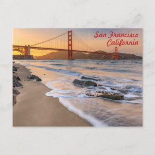 San Francisco Golden Gate Bridge bei Sonnenunterga Postkarte