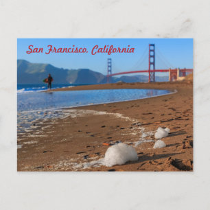 San Francisco Golden Gate Bridge bei Sonnenunterga Postkarte