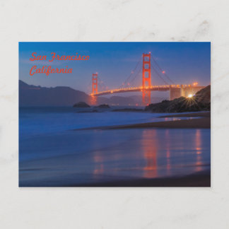 San Francisco Golden Gate Bridge bei Sonnenunterga Postkarte