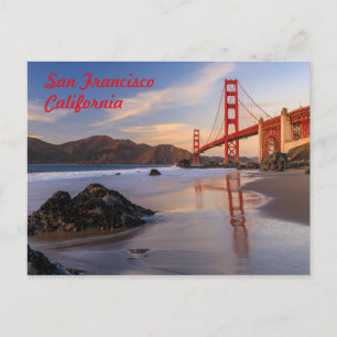 San Francisco Golden Gate Bridge bei Sonnenunterga Postkarte