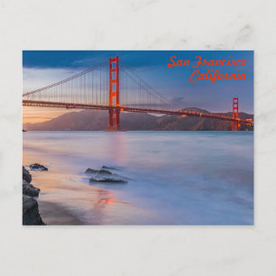 San Francisco Golden Gate Bridge bei Sonnenunterga Postkarte