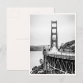 San Francisco Golden Gate Bridge Black & White Postkarte (Vorne/Hinten)