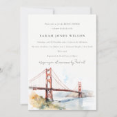 San Francisco Golden Gate Bridge Bridal Shower Einladung (Vorderseite)
