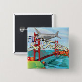 San Francisco Golden Gate Bridge Button (Vorne & Hinten)