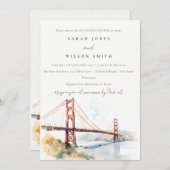 San Francisco Golden Gate Bridge Couples Shower Einladung (Vorne/Hinten)