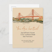 San Francisco Golden Gate Bridge Einladung (Vorne/Hinten)