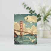 San Francisco Golden Gate Bridge Feiertagspostkarte (Stehend Vorderseite)
