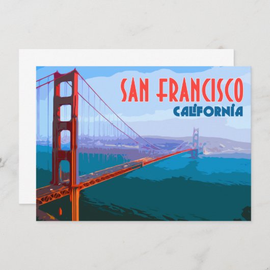 San Francisco Golden Gate Bridge Flat Card (Vorne/Hinten)