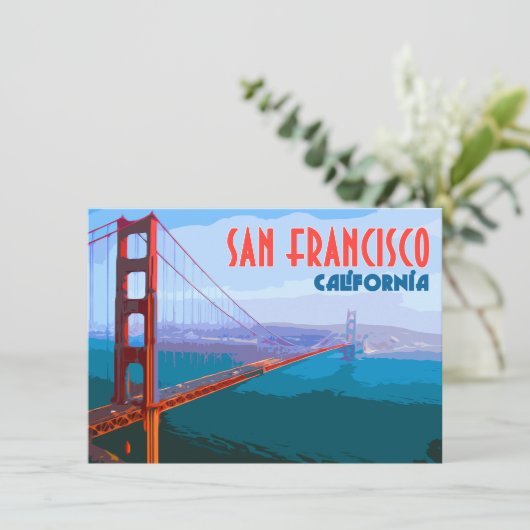 San Francisco Golden Gate Bridge Flat Card (Stehend Vorderseite)