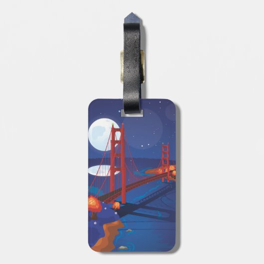 San Francisco Golden Gate Bridge Gepäckanhänger (Rückseite vertikal)