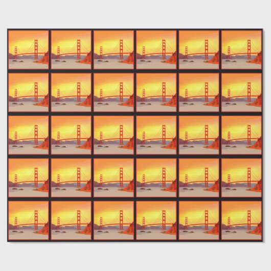 San Francisco Golden Gate Bridge Geschenkpapier (Flach)