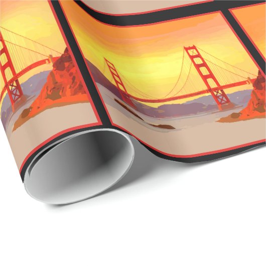 San Francisco Golden Gate Bridge Geschenkpapier (Rolleneckpunkt)