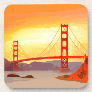 San Francisco Golden gate bridge Getränkeuntersetzer